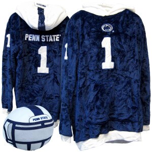 adult Penn State football helmet Snuggle 2-in-1 pillow blanket hoodie